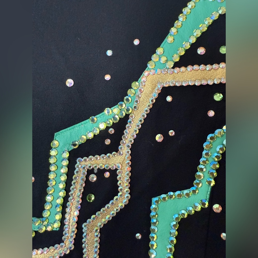 Kevin Garcia Originals vintage couture horse show black bedazzled shirt M - Picture 9 of 13